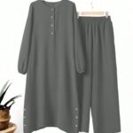 Women Modest Grey Co-ord Set